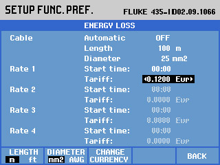 Fluke 435-II Tariff Information