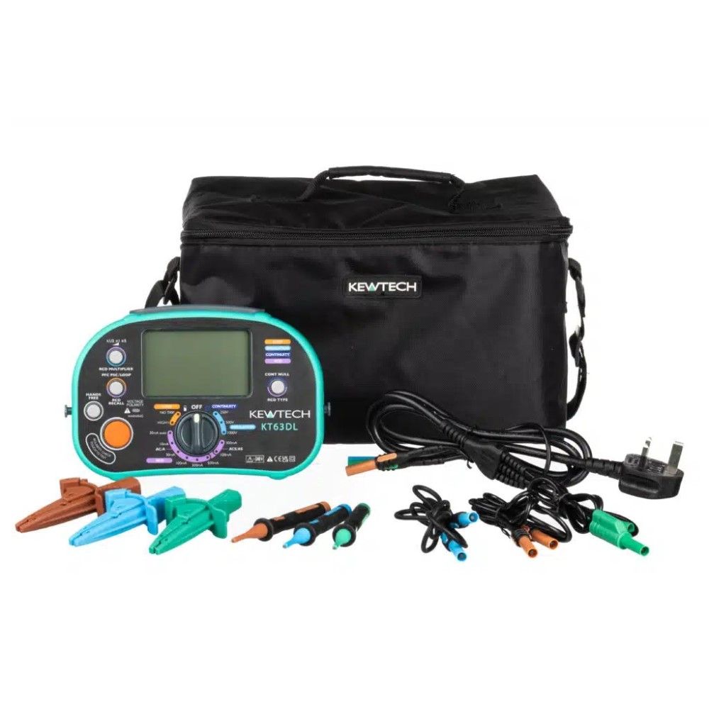 Kewtech KT63DL, 5-in-1 Multifunction Tester with Polarity Check