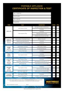 PAT Test Certificates