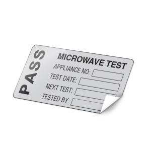 Martindale MICRO Microwave Test Pass PAT Test Label